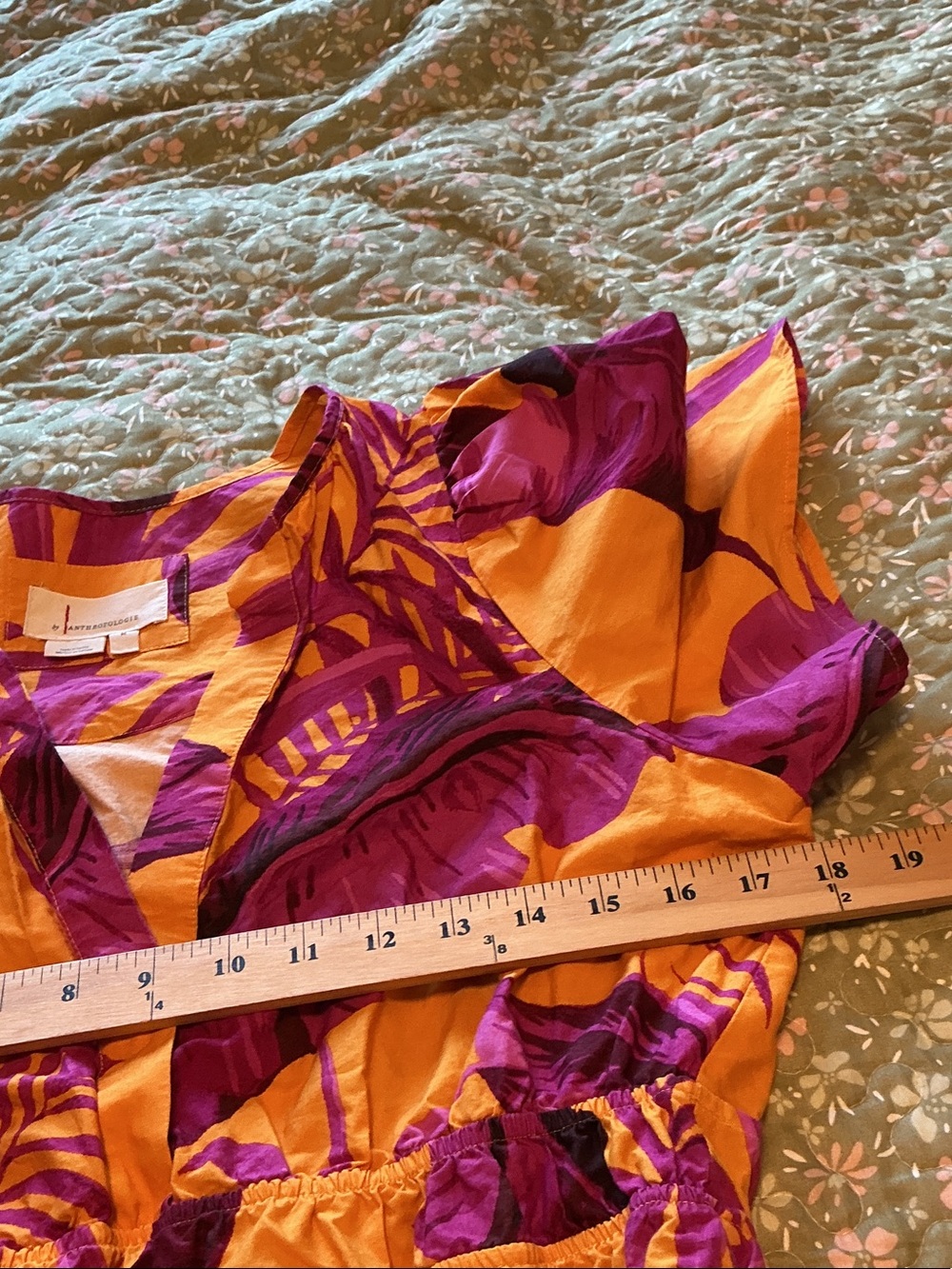 Anthropologie The Somerset Orange floral maxi dress M - Picture 6 of 10